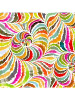 QT Fabrics In The Grove - Spiral - Yellow - Coupon - 105 cm x 110 cm