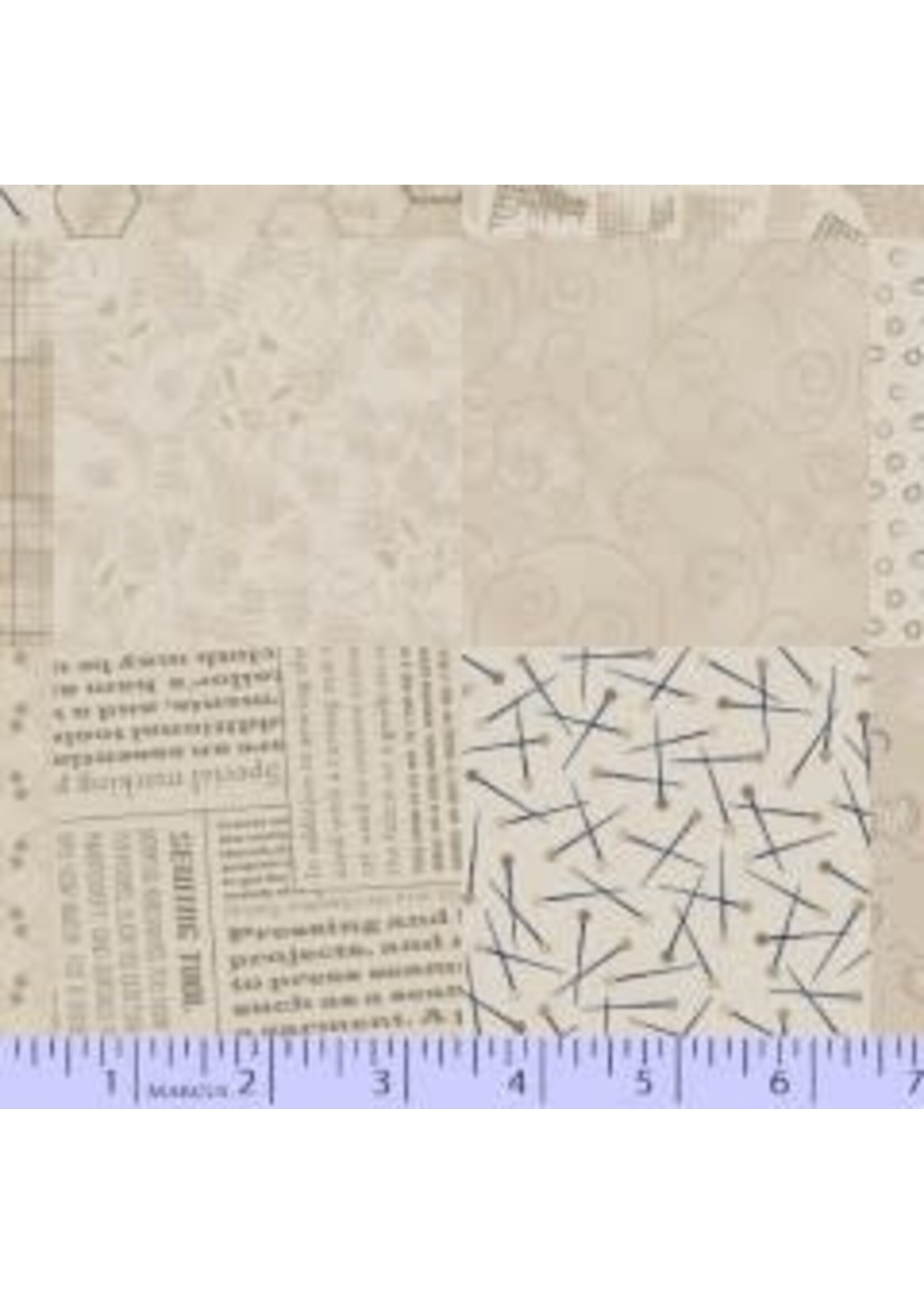 Marcus Fabrics Fade In - Cream Square - Coupon - 100 cm x 110 cm