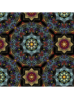 Windham Fabrics Grand Illusion - Mandalas - Multi/Black - Coupon - 95 cm x 110 cm