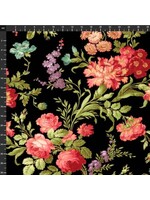 Windham Fabrics Classic Floral - Black - 2555-101