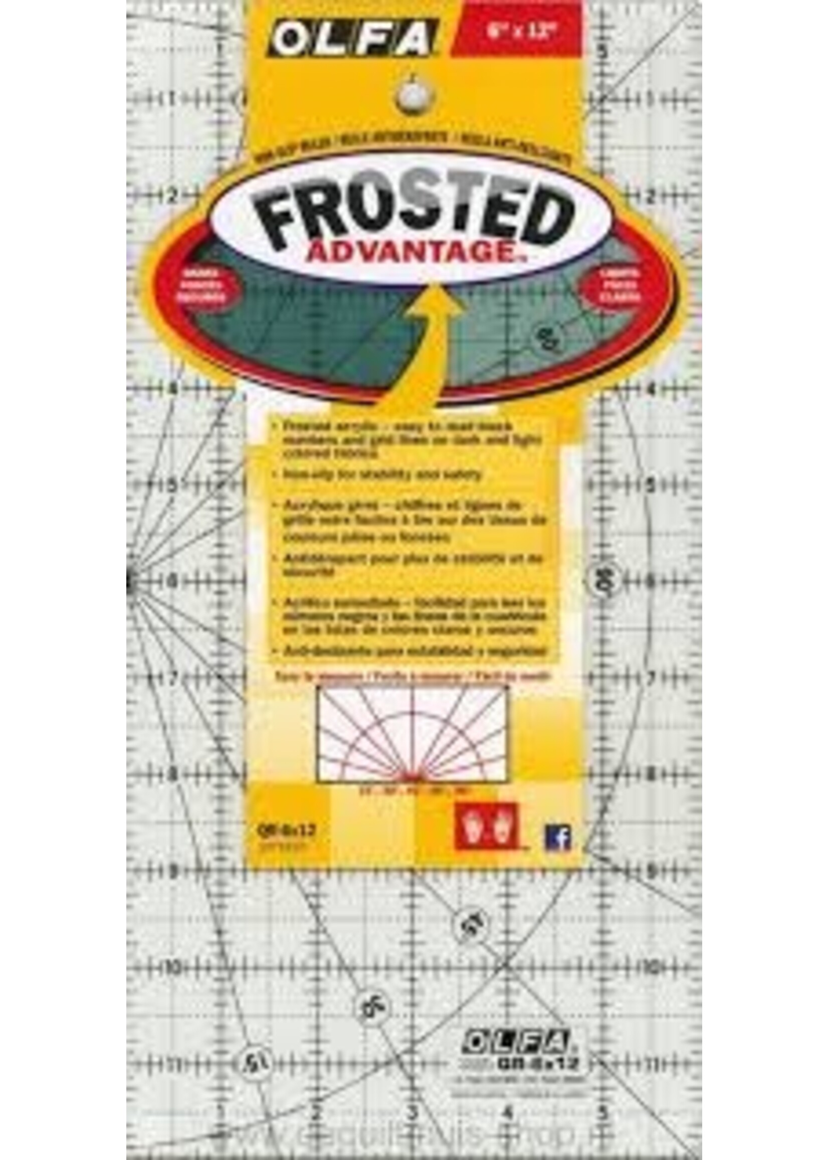 Olfa Liniaal - Frosted - 6 inch x 12 inch