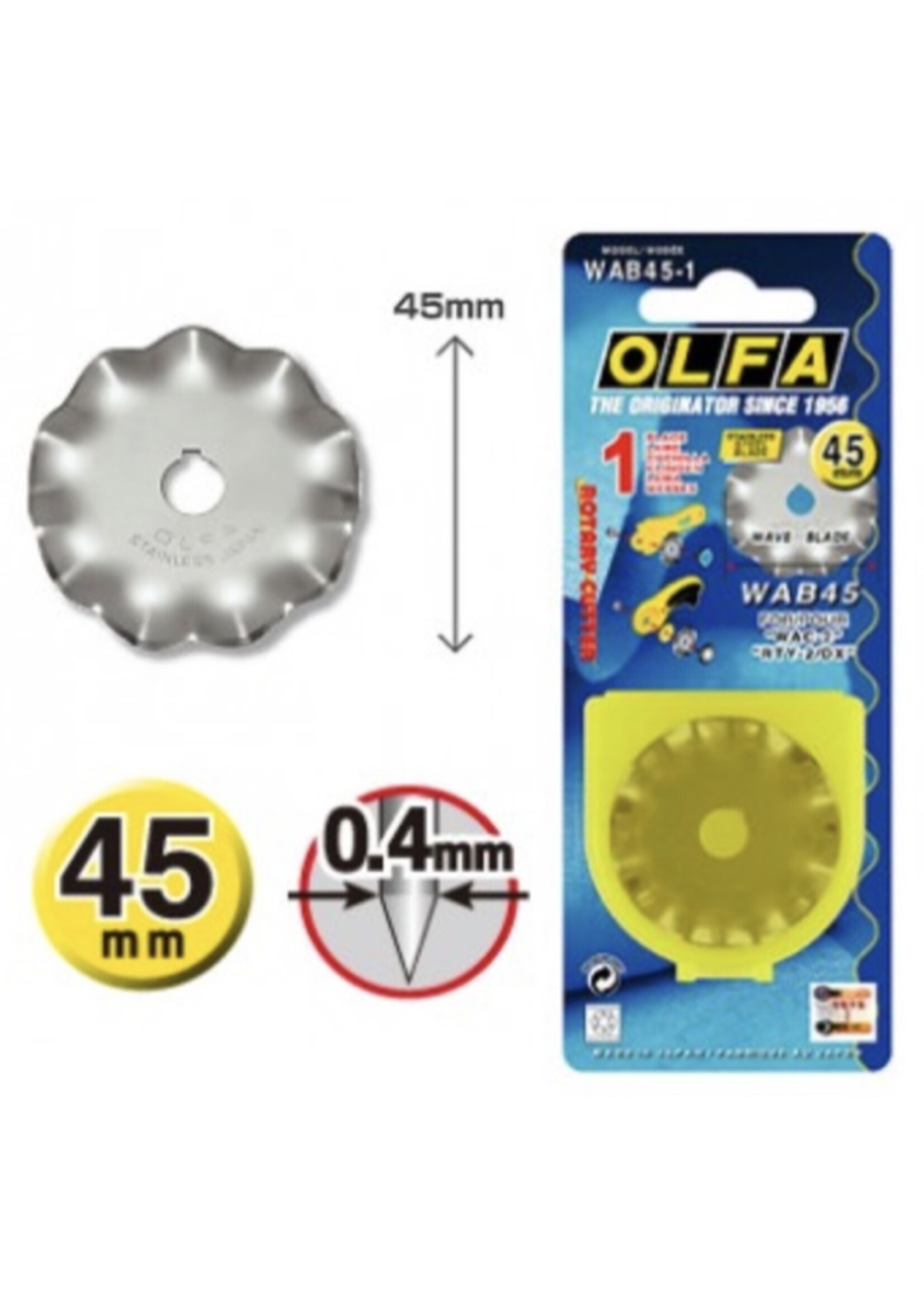 Olfa Rolmes - Wave - Navulling - 45 mm