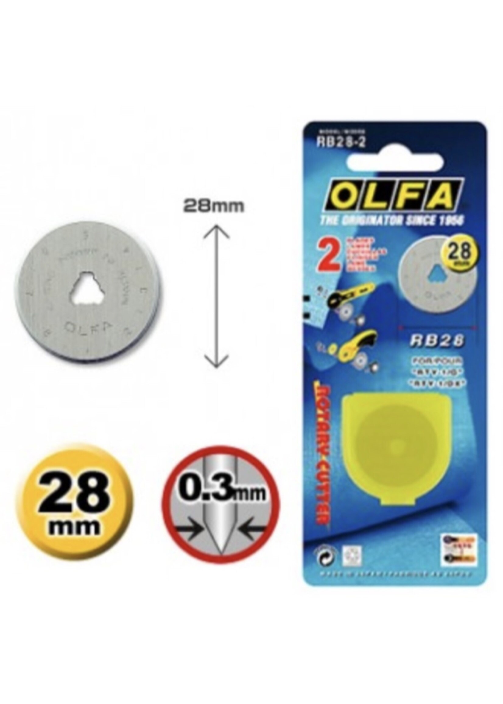Olfa Rolmes - Navulling - 28 mm - 2 stuks - RB28-2