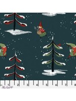 Free Spirit Fabrics Enchanted Forest - Into the Forest - Dark Teal - 087