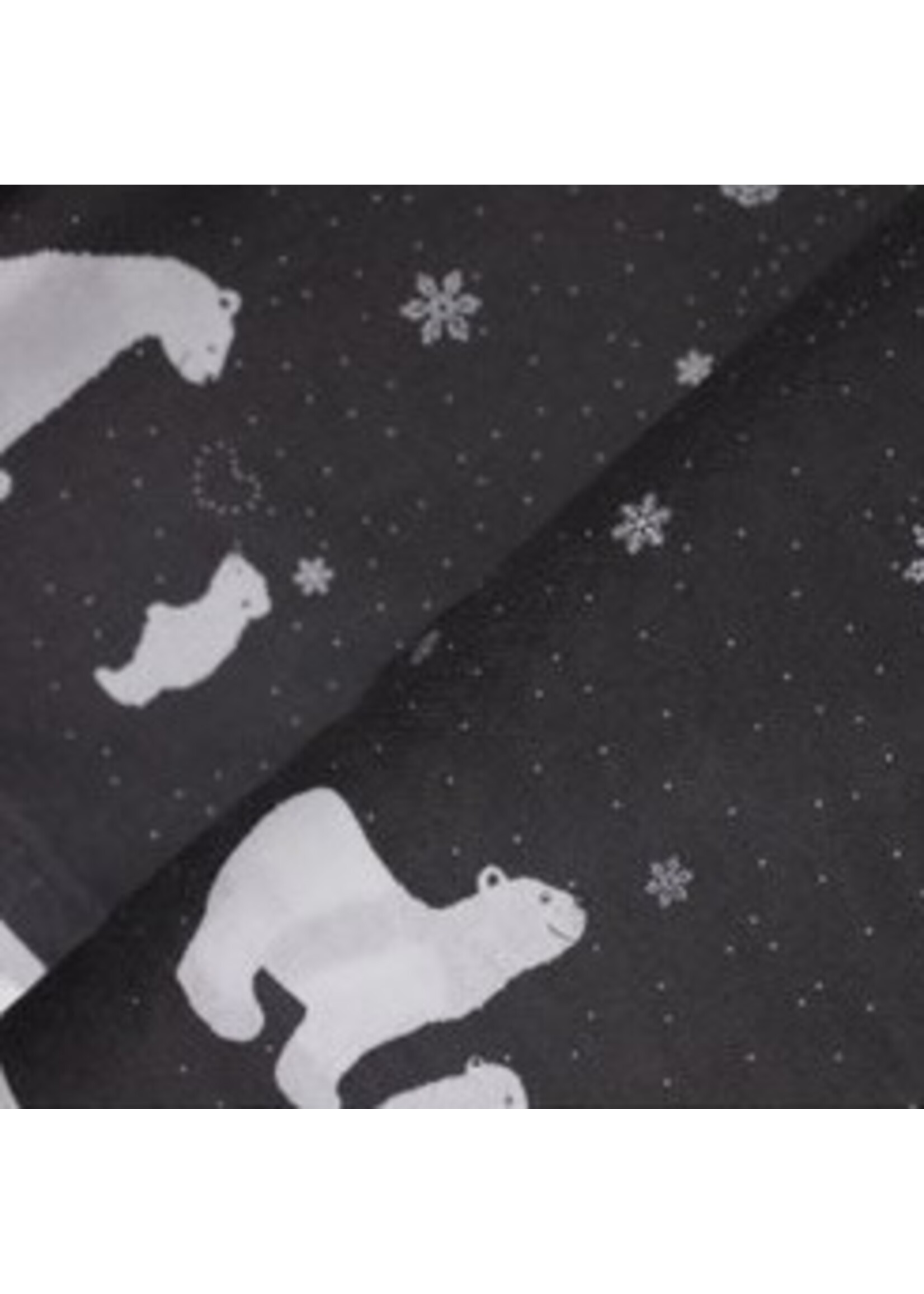 Stof Fabrics Snowhouse - Stars And Polarbears - Dark Grey