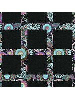 Benartex Studio Vibrancy - Endless Square - Charcoal - 3012