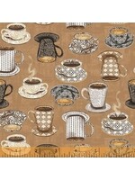 Windham Fabrics Coffee Connoisseur - Mug Collection - Caramel - 53063-3