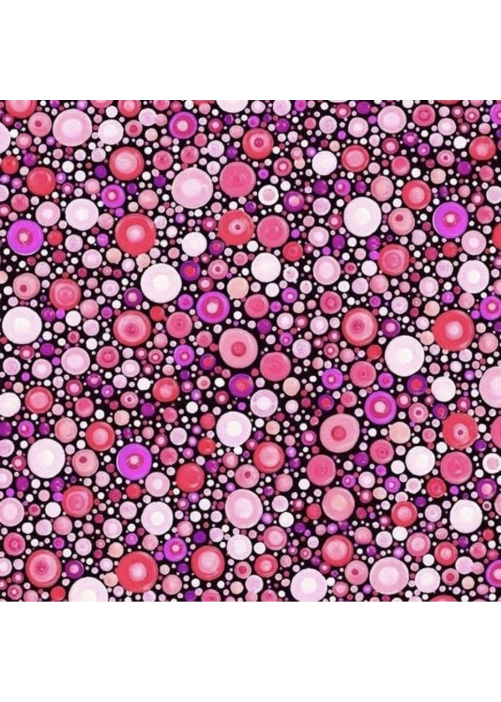 P&B Textiles Mindful Mandalas - Pebbles - Fuchsia