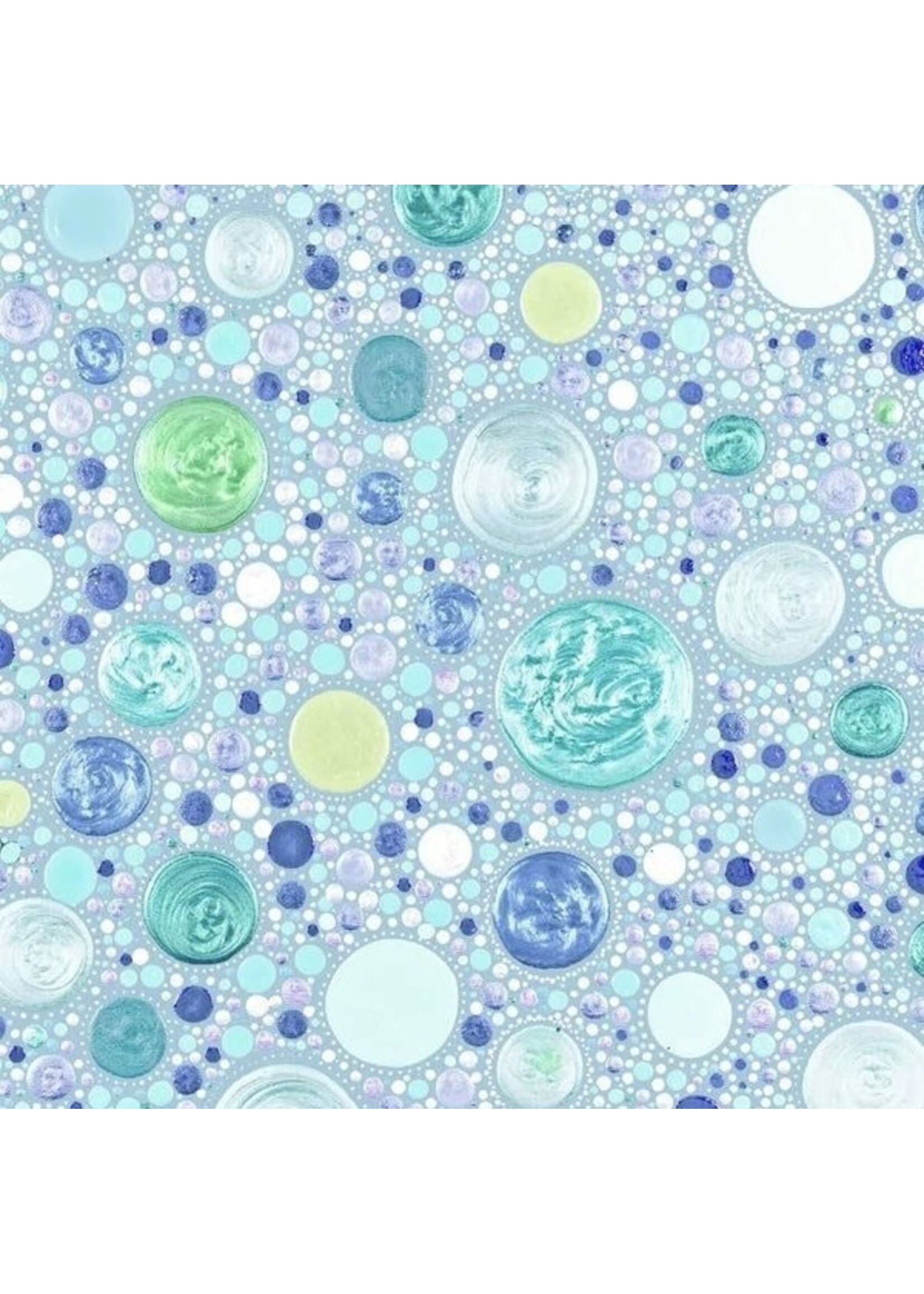 P&B Textiles Mindful Mandalas - Stones - Light Blue