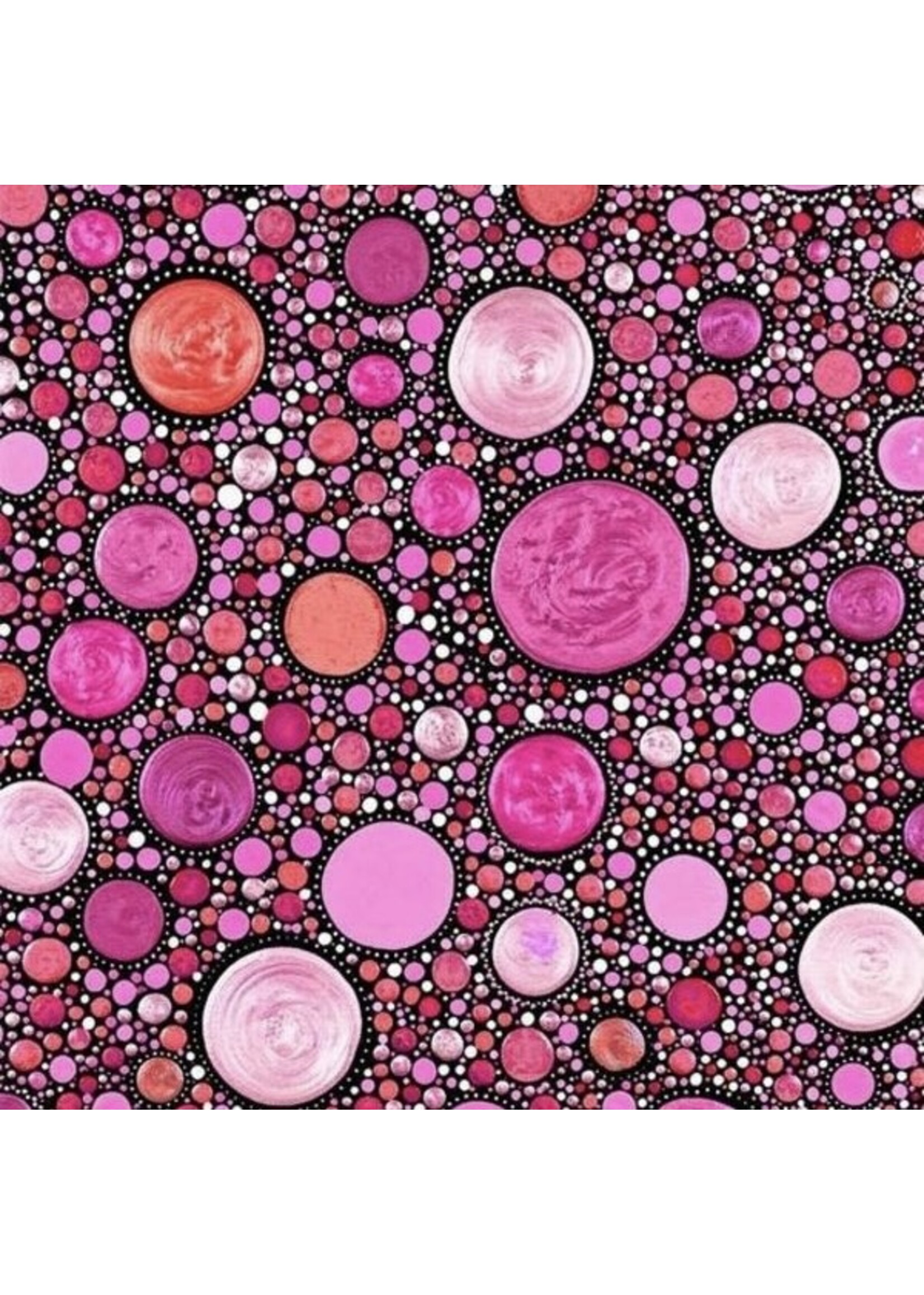 P&B Textiles Mindful Mandalas - Stones - Fuchsia