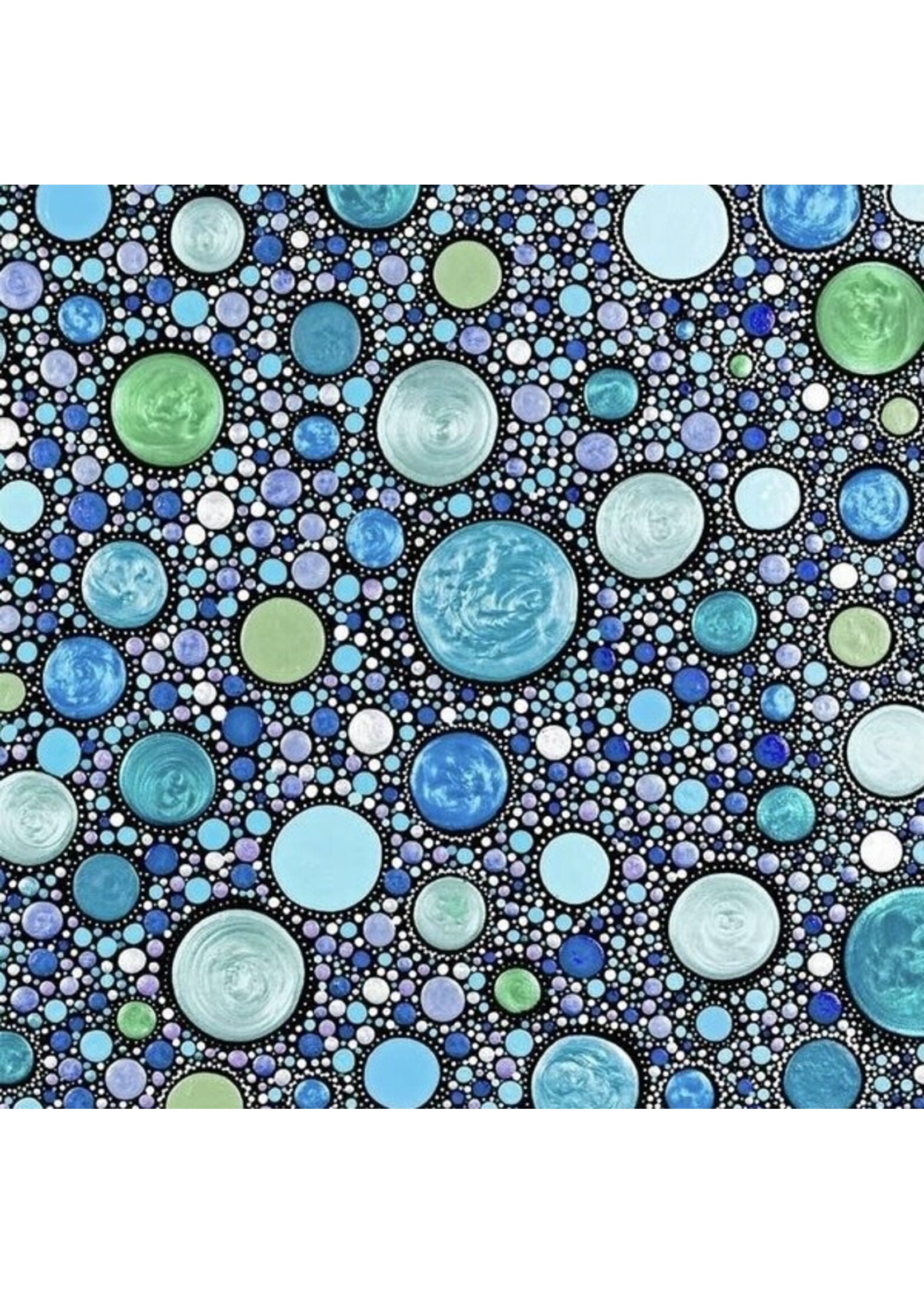 P&B Textiles Mindful Mandalas - Stones - Blue