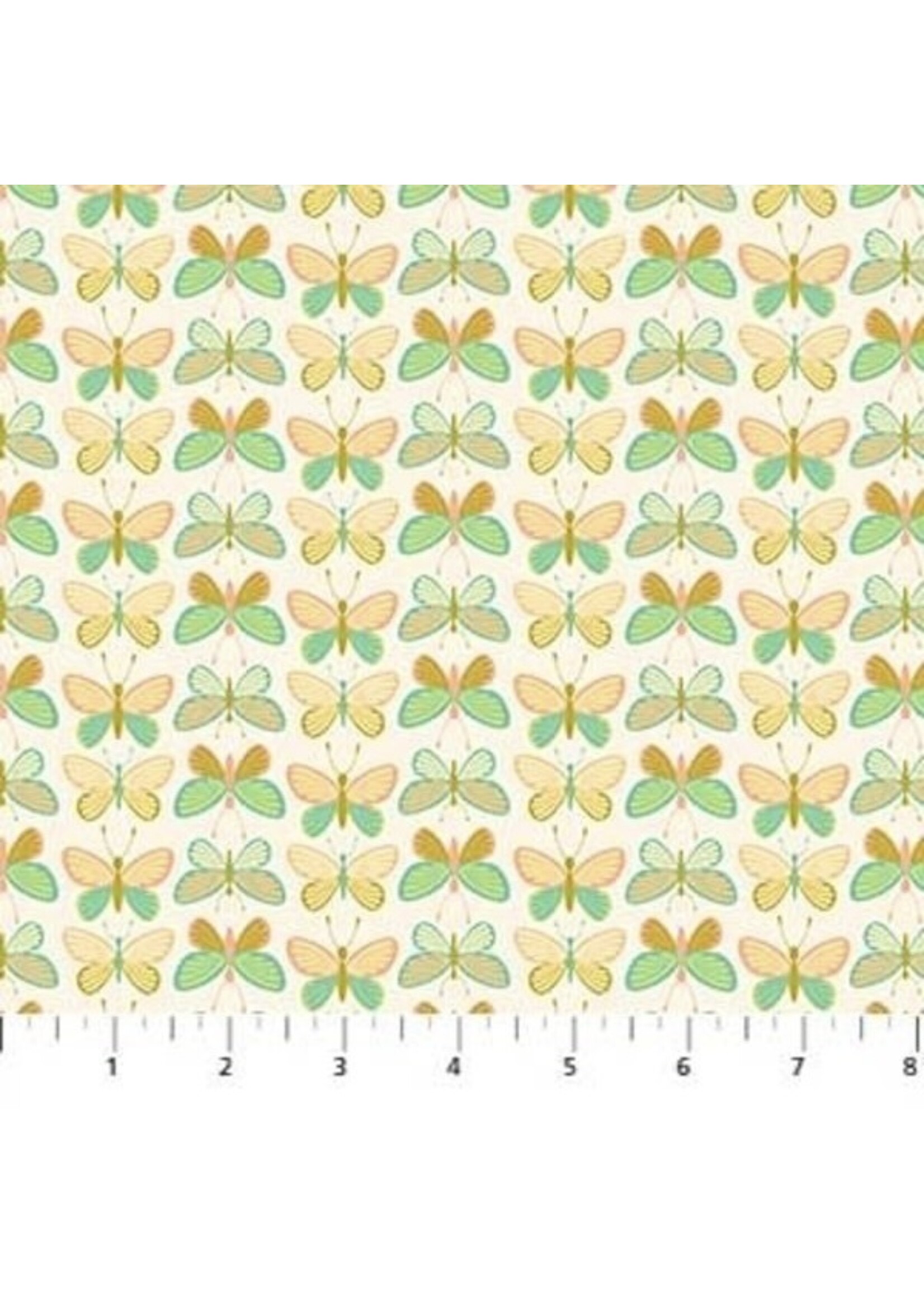 Figo Fabrics Mountain Meadow - Butterfly - Teal
