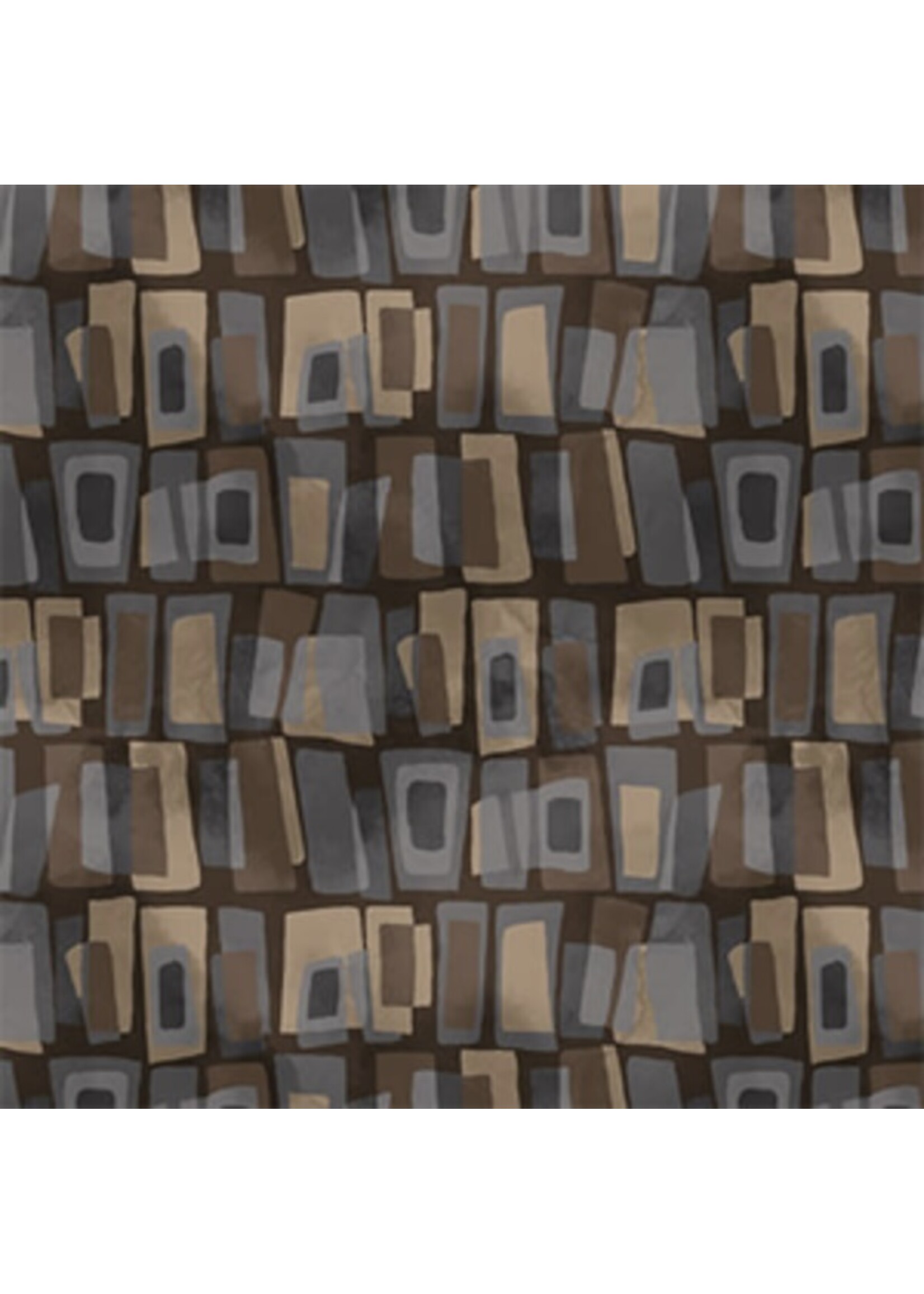 Blank Quilting Tessellations Twice - Rectangle - Brown