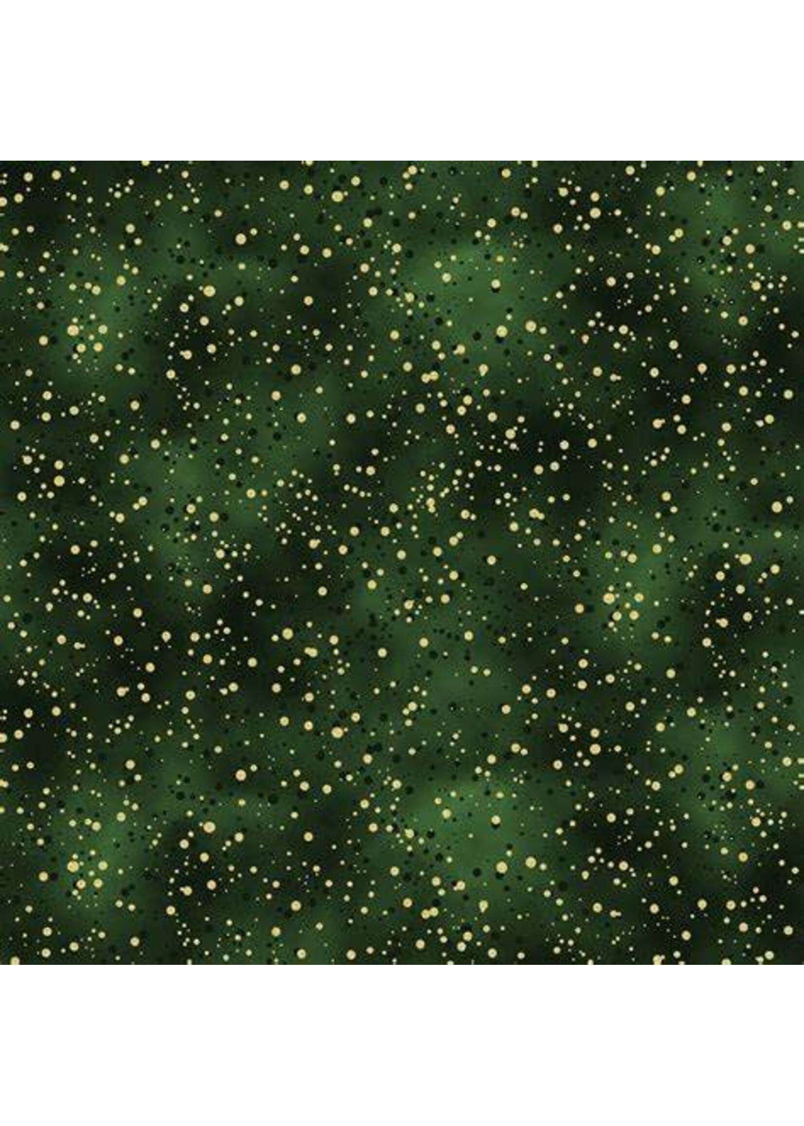 Hoffman Fabrics Winter's Eve - Forest-Gold Snow - Metallic - 3903-027