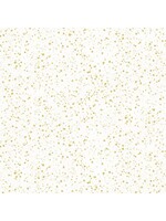 Hoffman Fabrics Winter's Eve - Natural-Gold Snow- Metallic - 3903-026