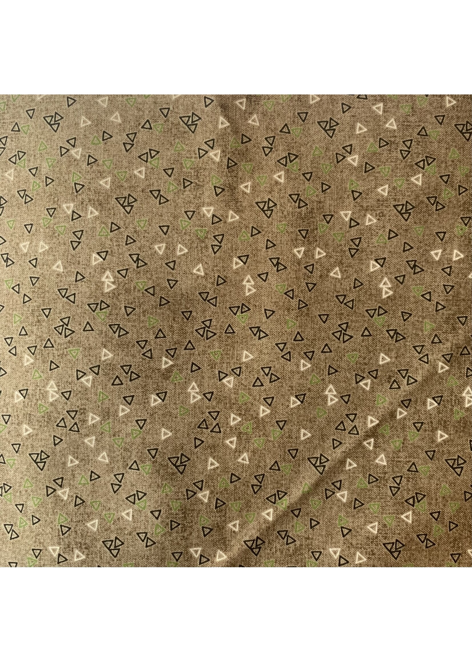 Stof Fabrics Hannah Basic - Triangles -Taupe