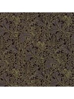 Moda Fabrics William Morris- Morris Holliday Metallic - Ebony - Coupon - 25 cm x 85 cm