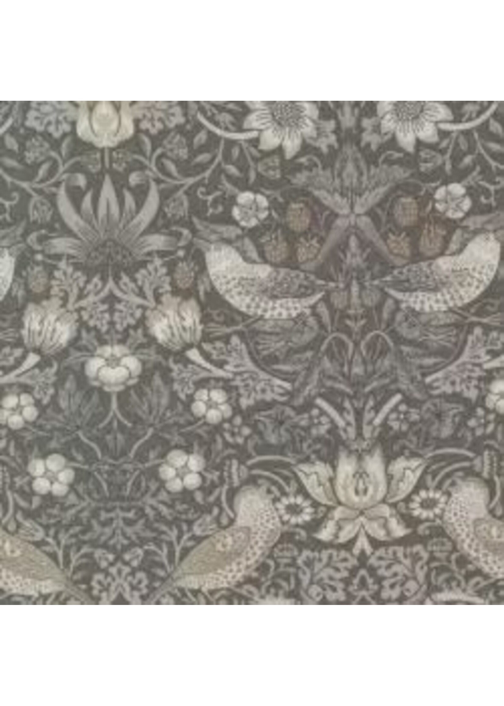 Moda Fabrics Morris Collection - Ebony Suite - Strawberry Thief - Charcoal - 8382-14