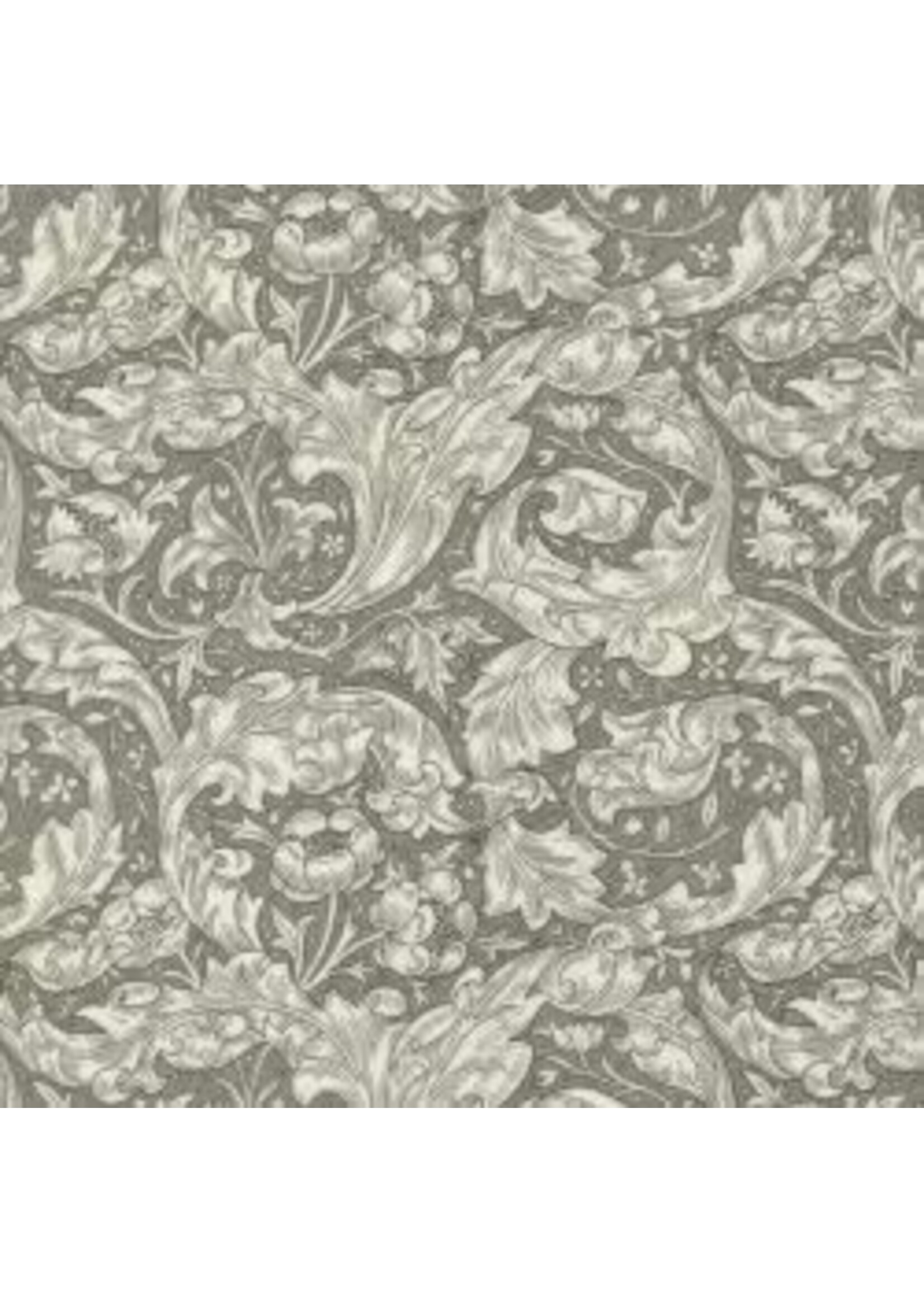 Moda Fabrics Morris Collection - Ebony Suite - Bachelor's Button - Dove Porcelain - 8386-13