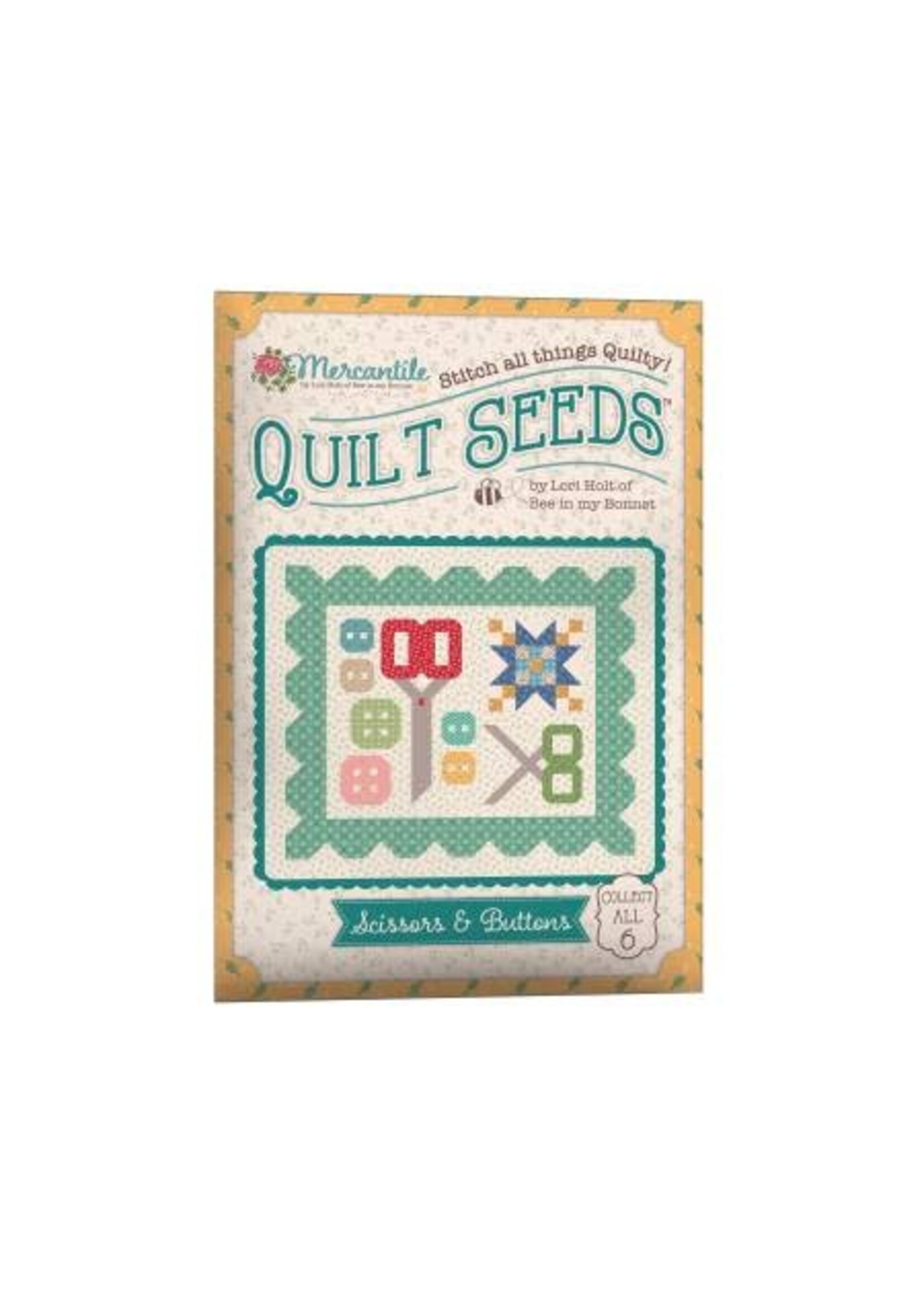 Riley Blake Designs Lori Holt - Patroon - Quilt Seeds - Scissers _ Buttons