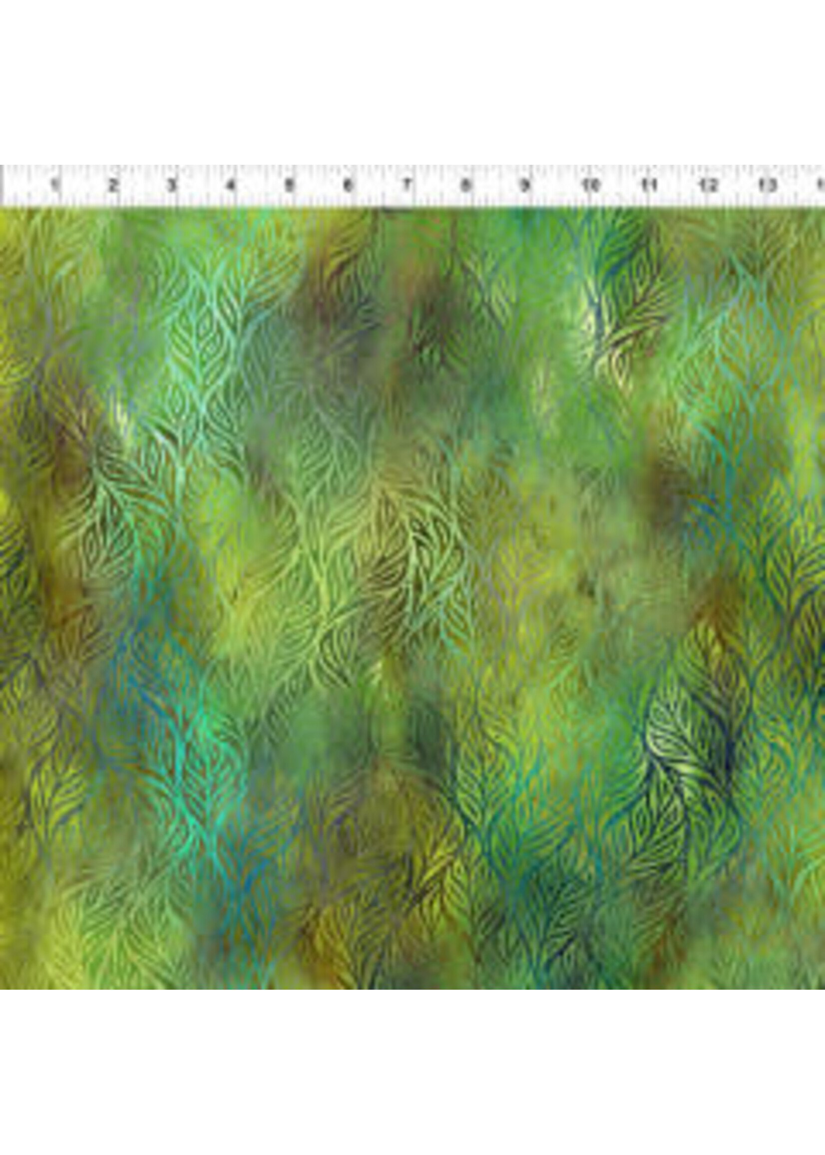 In The Beginning Impressions - Leaves - Green - 16JYS2 - Coupon - 70 cm x 110 cm