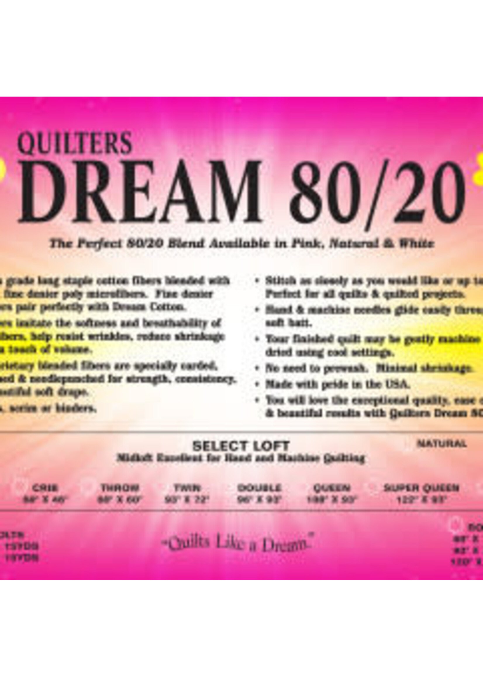 Quilters Dream Katoen/Polyester - 80/20 - Coupon - 55 cm x 240 cm