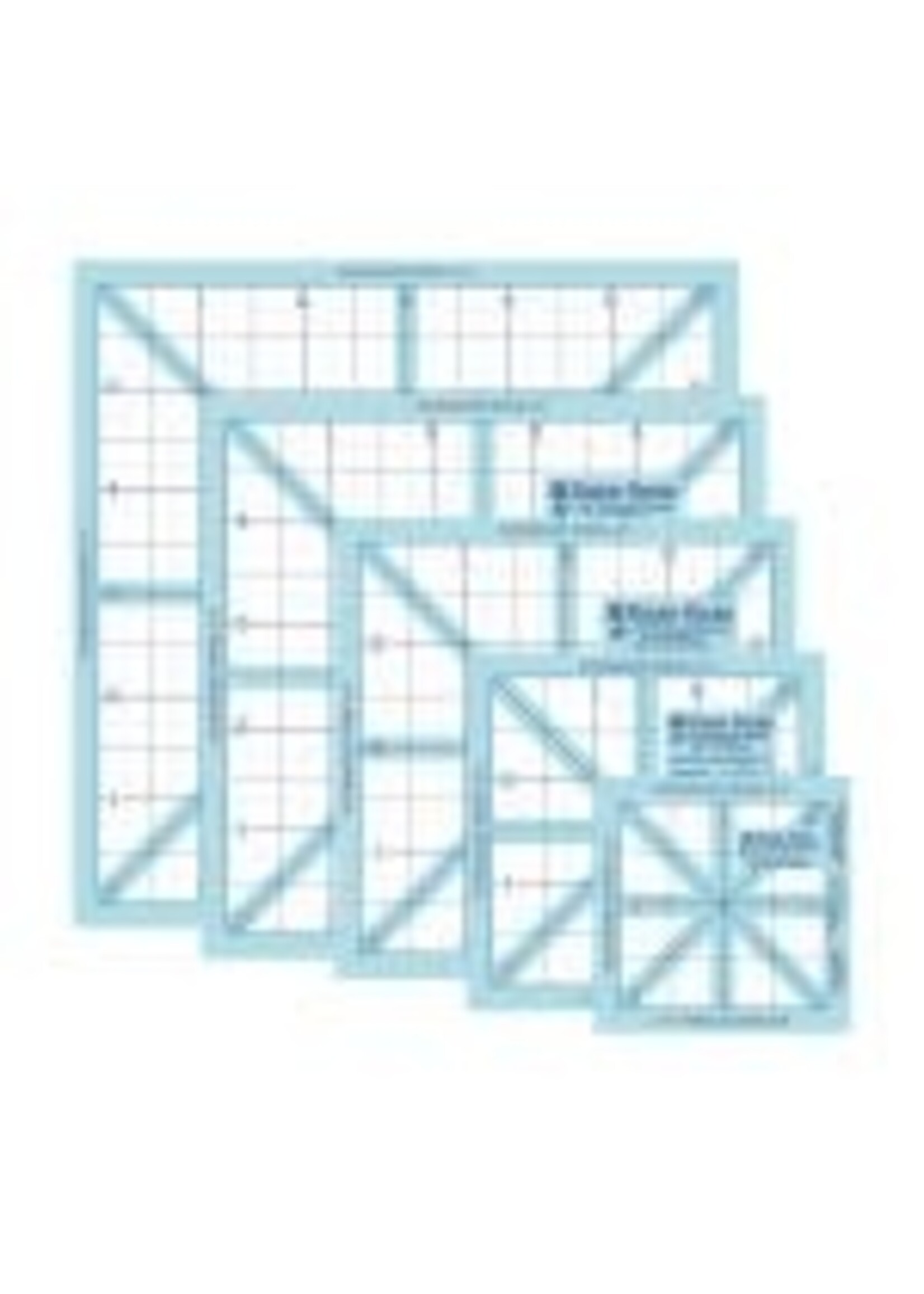 Riley Blake Designs Lori Holt - Trim-it Ruler - Set van 5 Squares - 2.5 inch, 3.5 inch, 4.5 inch, 5.5 inch, 6.5 inch