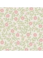 Benartex Studio Field Floral - Green-Pink - 16389W-44