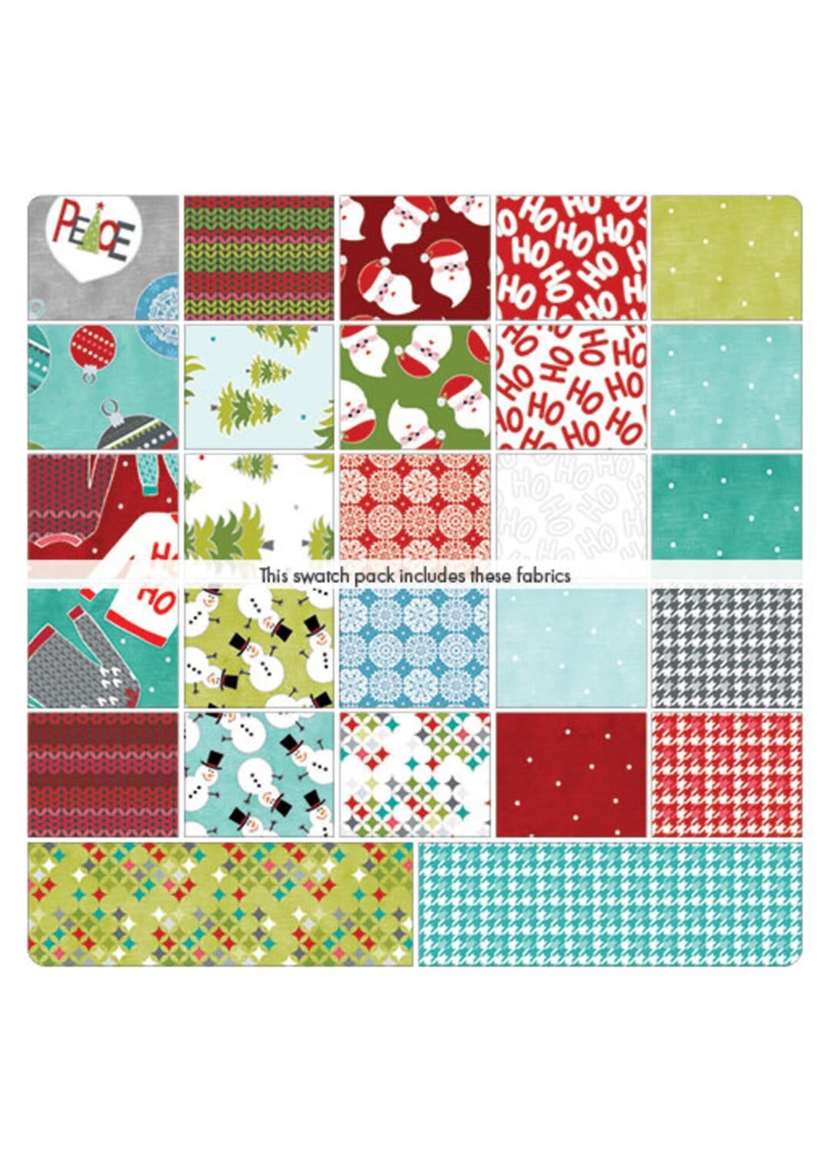 Benartex Studio A Cozy Winter - Jelly Roll - 40  x 2,5 inch x 42 inch