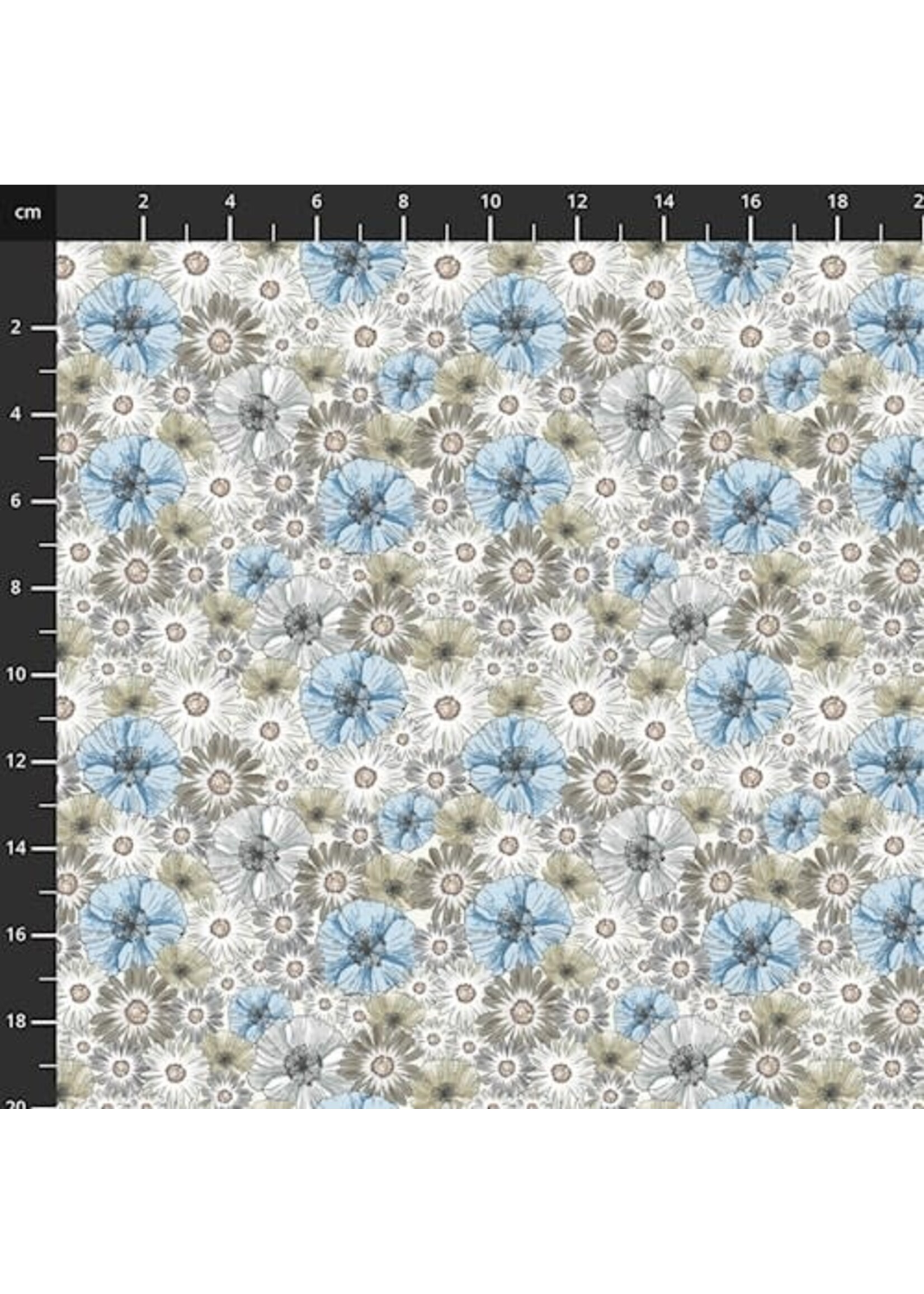 Stof Fabrics Blue And Marble - Grey - 4502-874