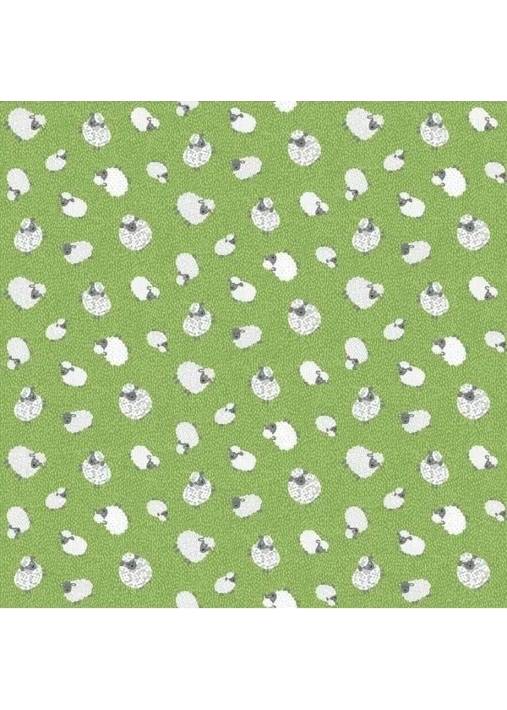 Makower Fun Farm - Sheep - Green - 068G