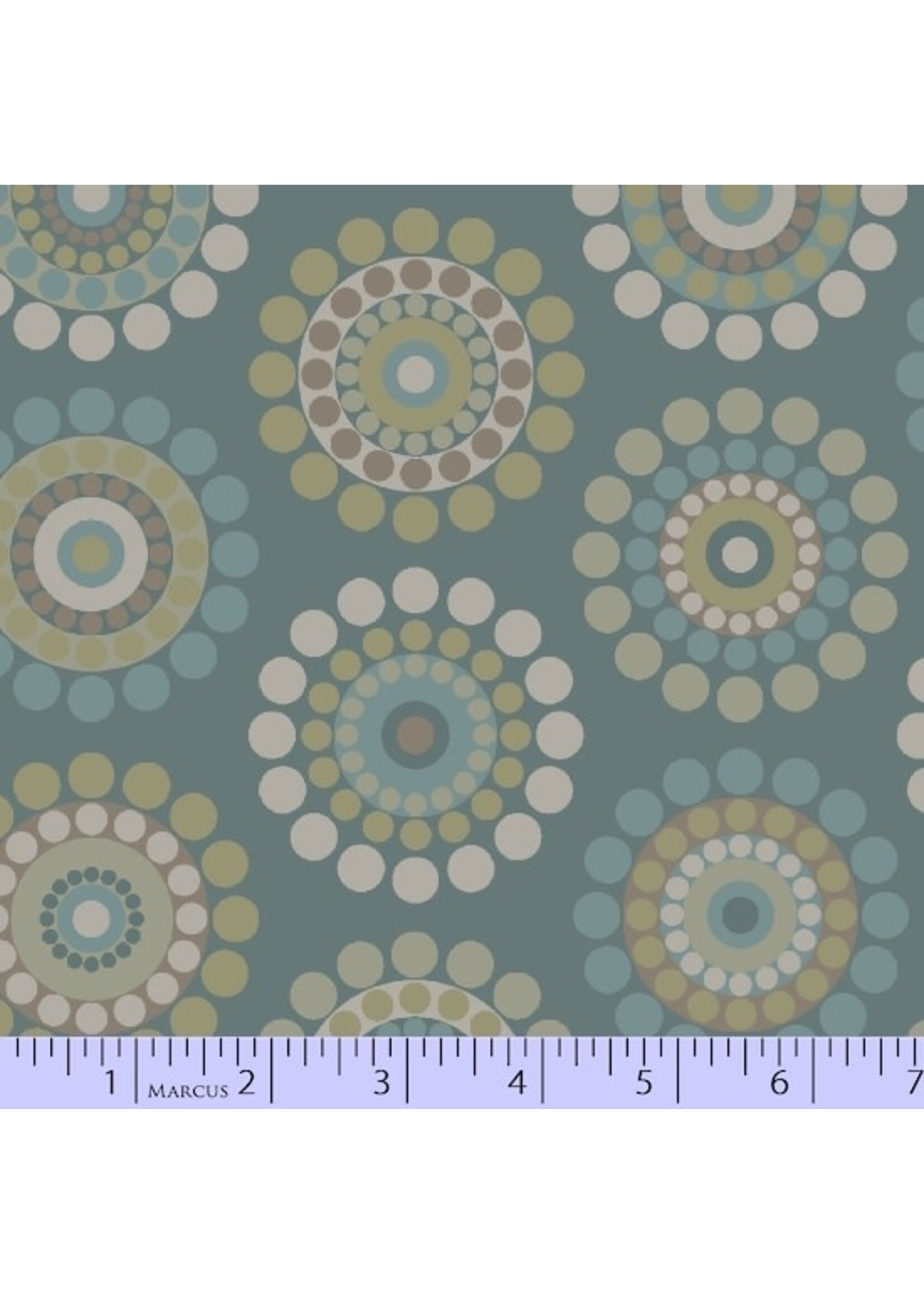 Marcus Fabrics In The Round - Dotted Rings - Blue