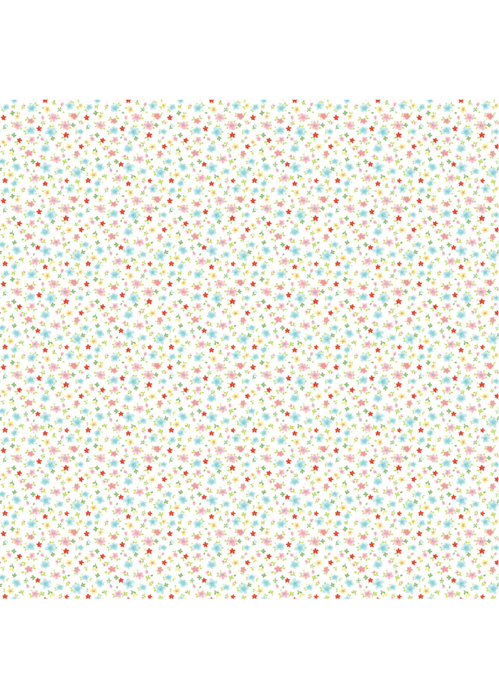 Poppie Cotton Market Day - Tiny Flowers - White