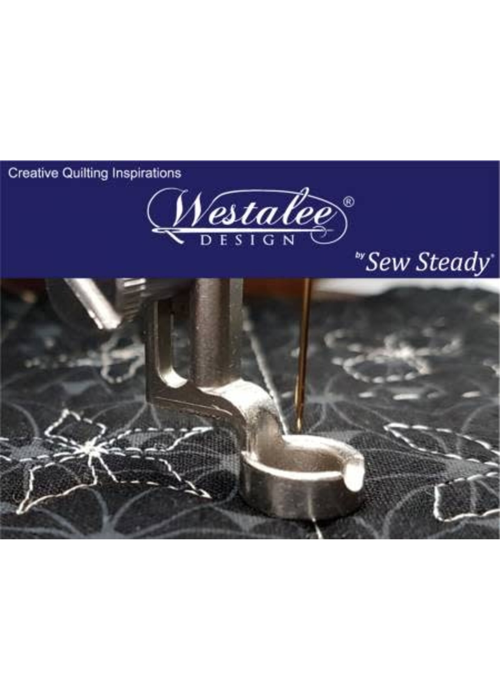 Westalee by Sew Steady Ruler Foot - Low Shank - Set  rulerfoot met  12"Arc liniaal