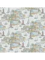 Makower High Tide - Harbour View - Light Blue - 077B2