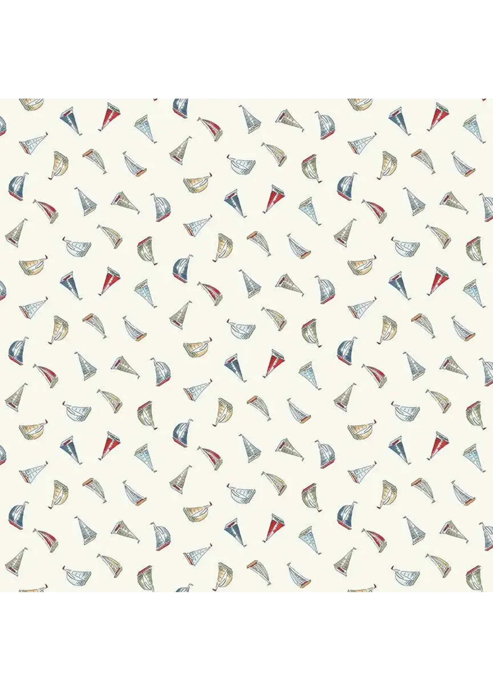 Makower High Tide - Sail Away - Cream - 080Q