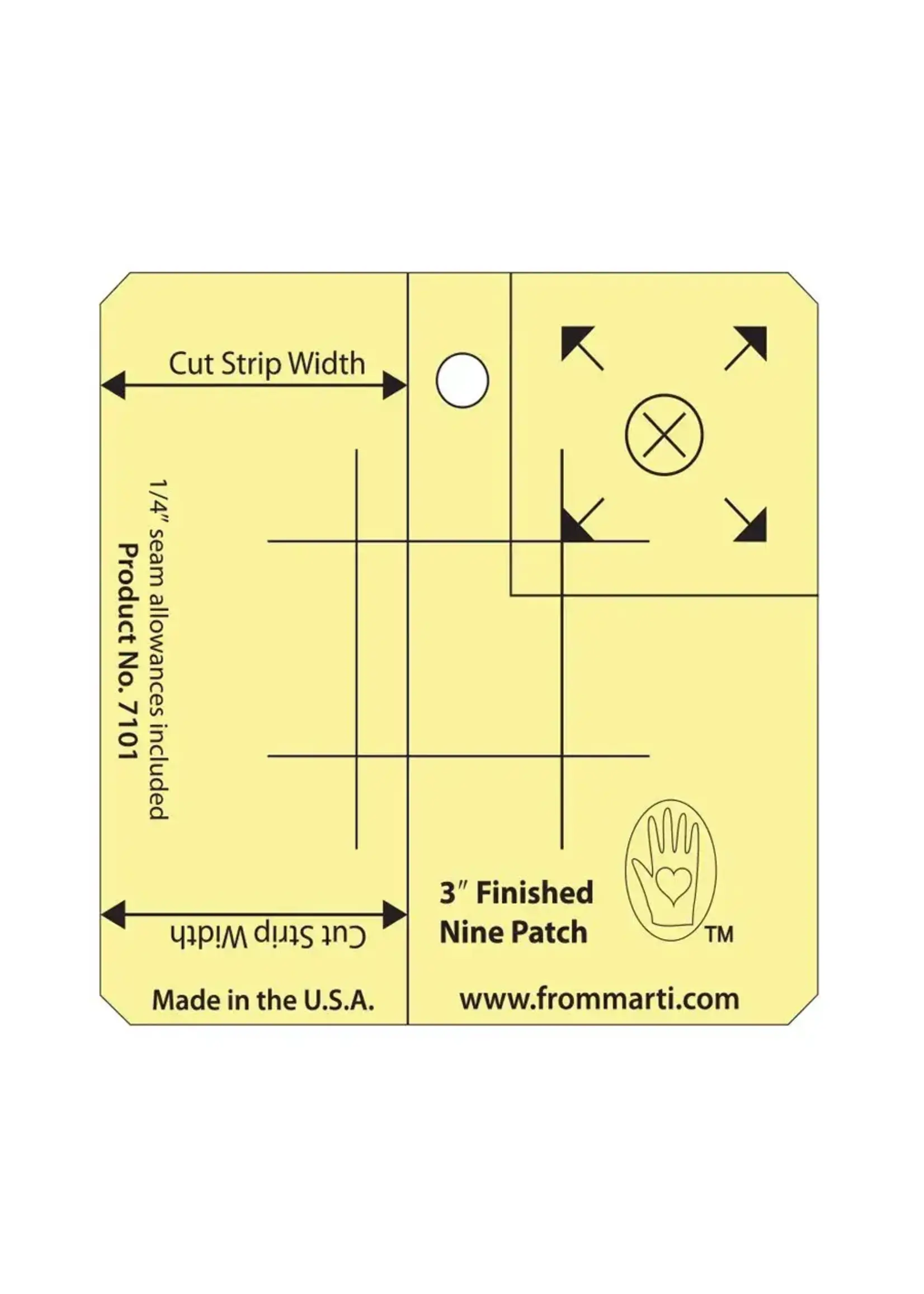 Marti Michell Nine Patch Ruler - 2 inch