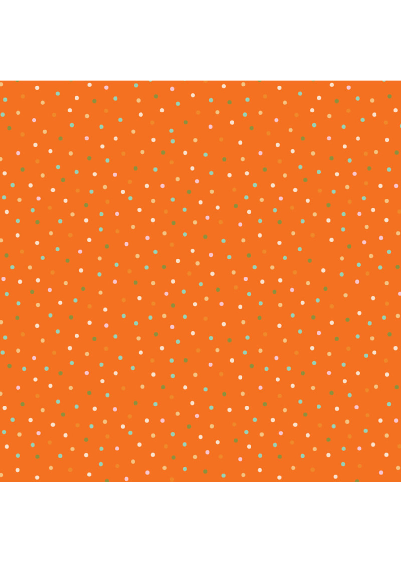Poppie Cotton Country Confetti - Creamsicle - Bright Orange -20196