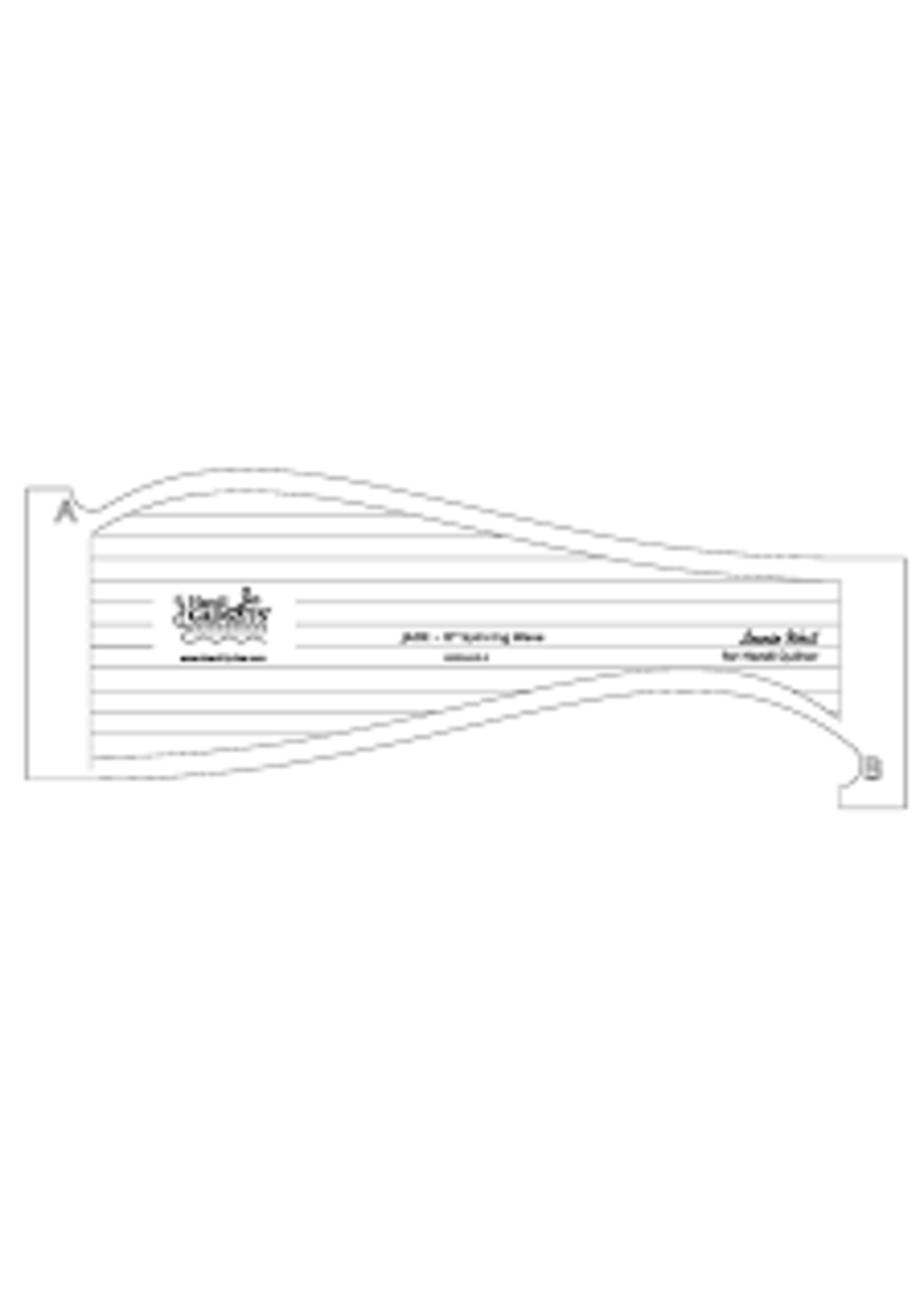 Handi Quilter Quiltliniaal - Jade Spinning Wave - 12 inch