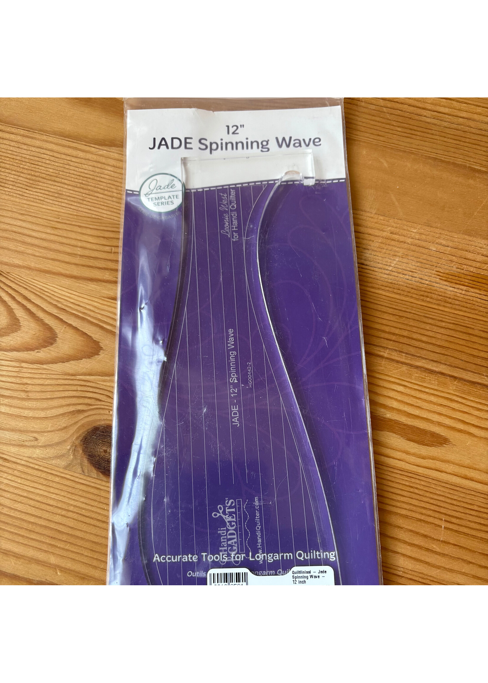 Handi Quilter Quiltliniaal - Jade Spinning Wave - 12 inch