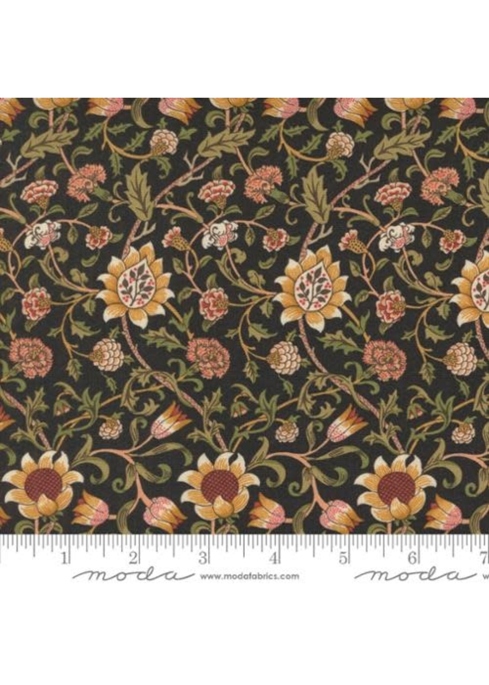 Moda Fabrics Morris Manor - Evenlode Florals - Ebony - 8392 15