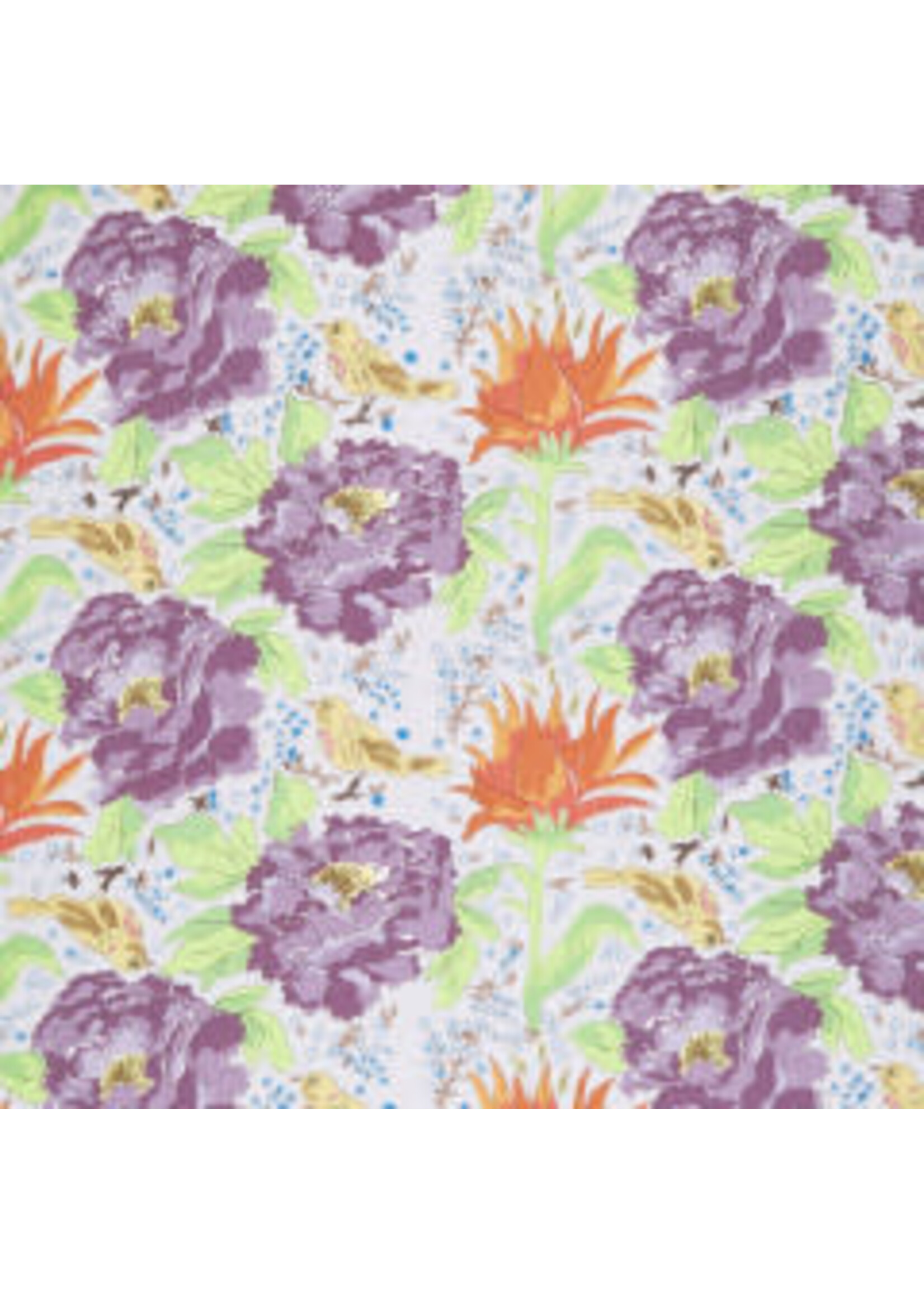 Laura Heine Color Fusion - Bird of Paradise - Grey - Coupon - 80 cm x 110 cm