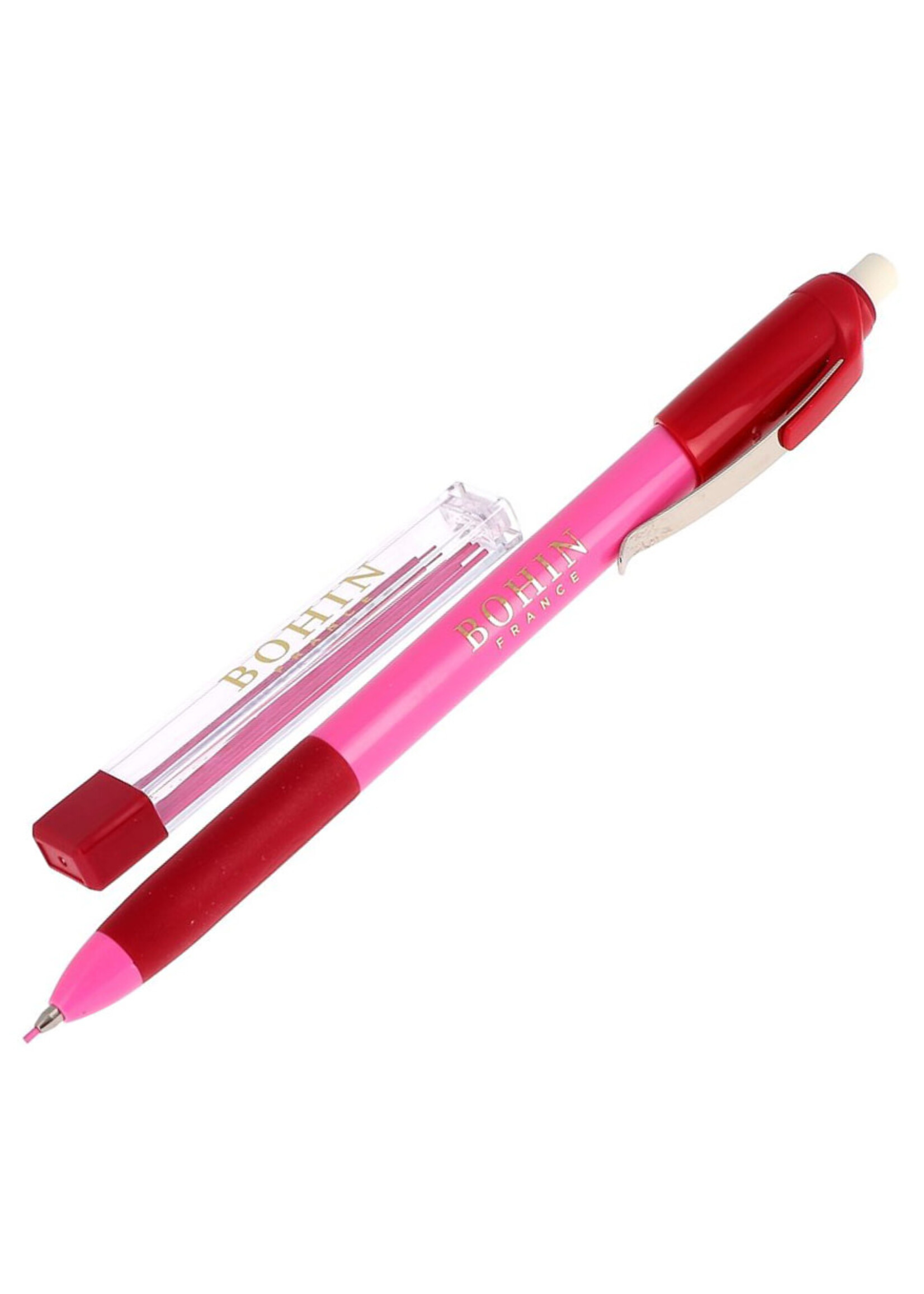 Bohin Markeerpotlood - Fabric Pencil - Pink - Met Navulling