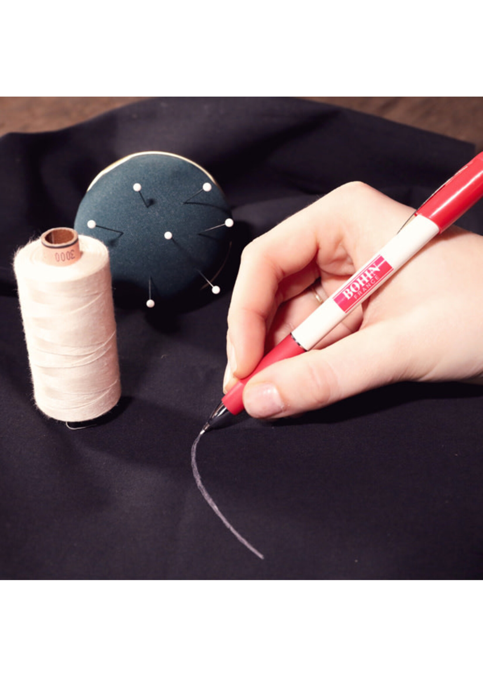 Bohin Markeerpotlood - Fabric Pencil - Pink - Met Navulling