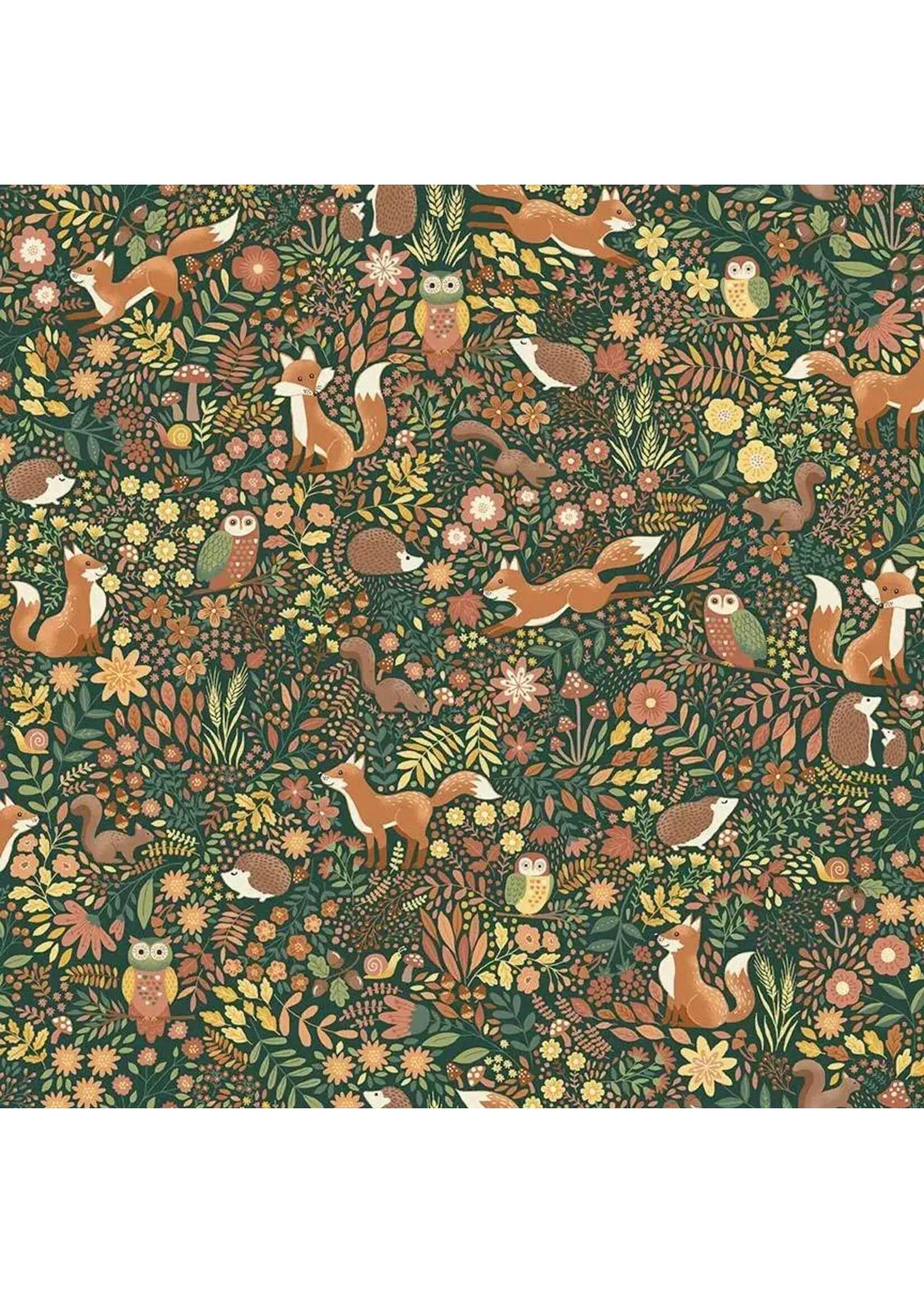 Makower Hello Autumn - Wild Wood - Green - 096G