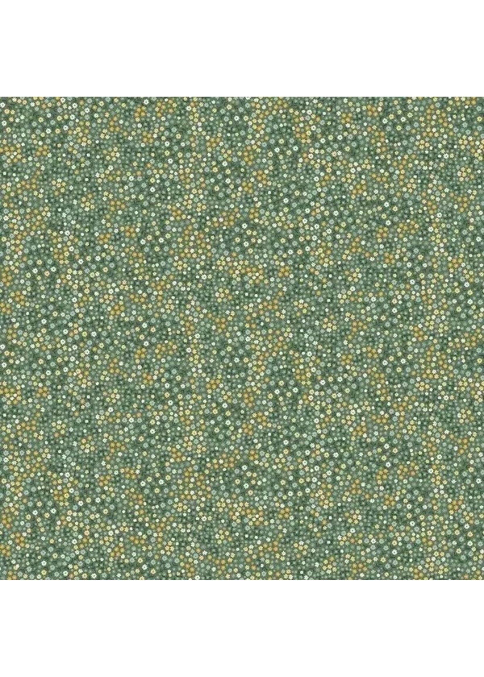 Makower Hello Autumn - Blooms - Teal - 100T