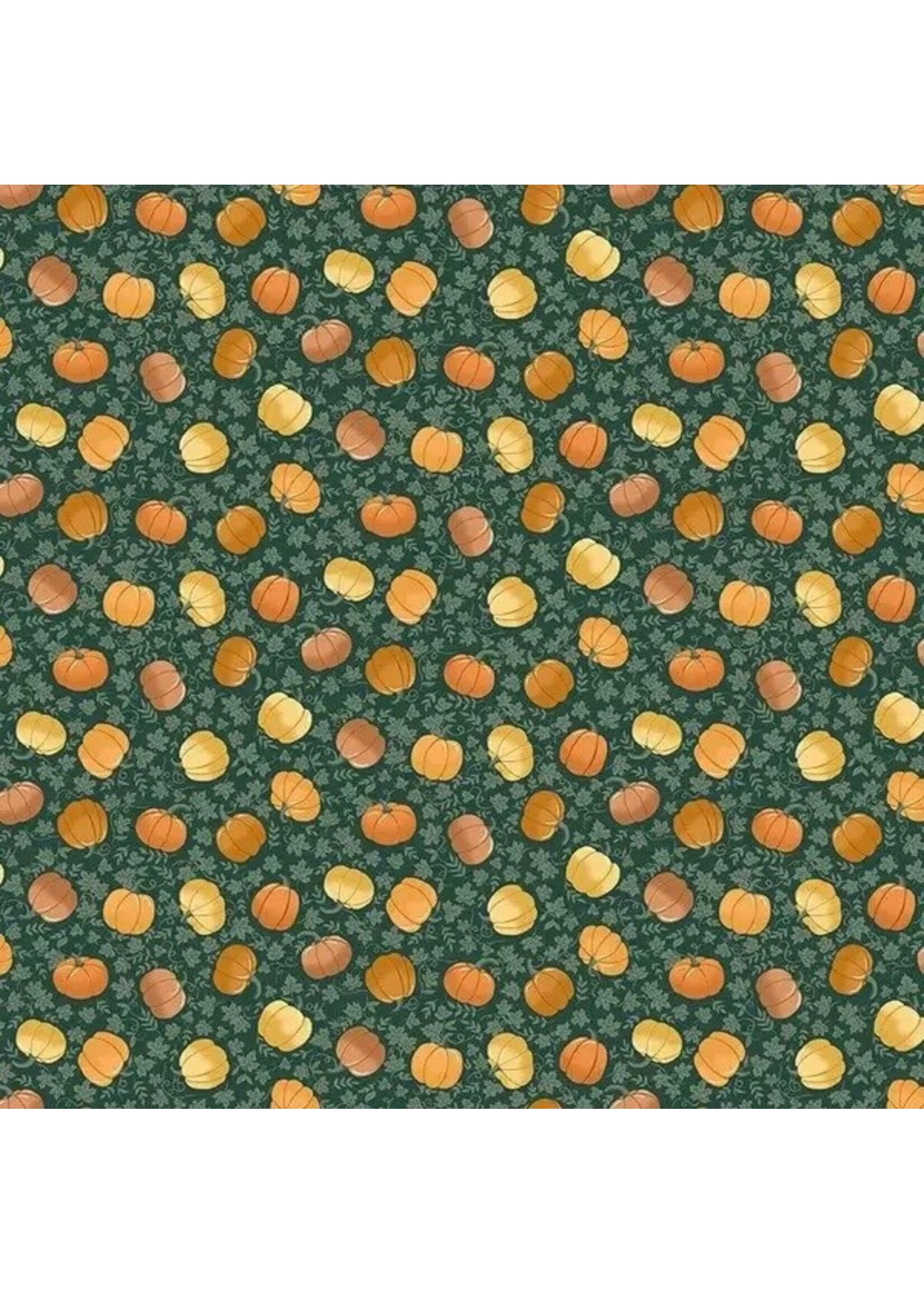 Makower Hello Autumn - Pumpkins - Green - 101G