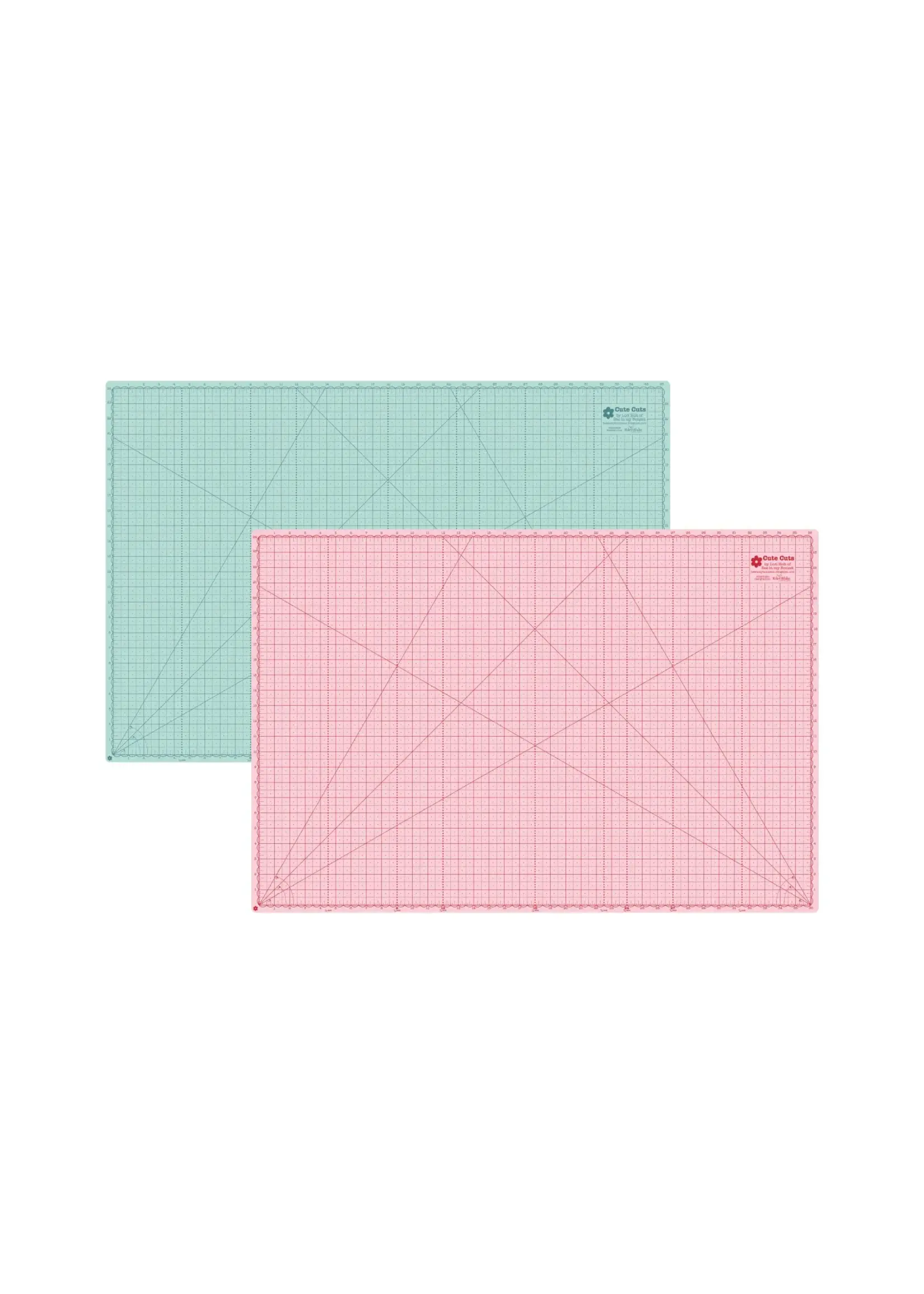 Riley Blake Designs Lori Holt - Snijmat - Cute Cuts - Teal/Pink- 24 inch x 36 inch