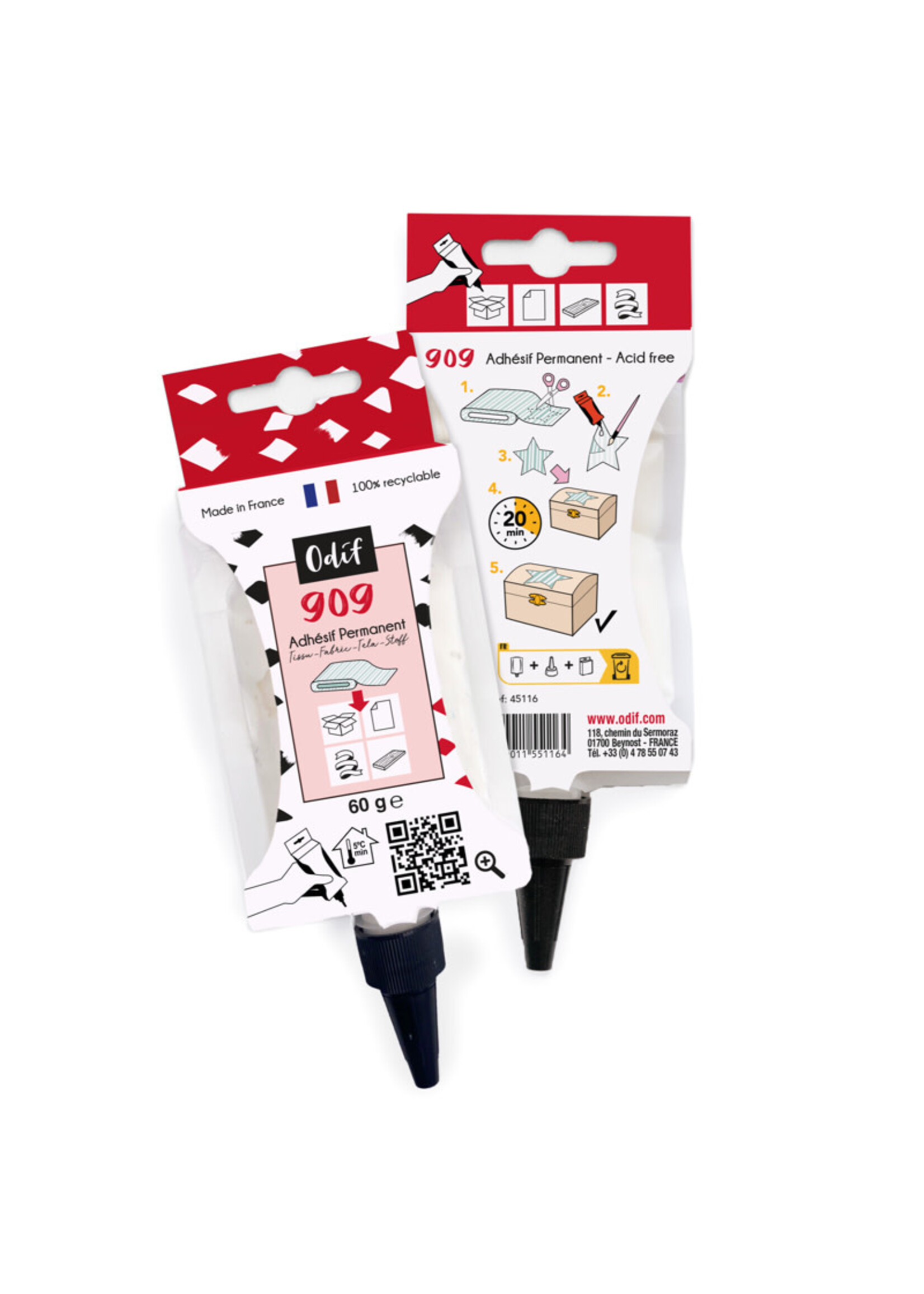 Odif Permanente textiellijm - 909 - 60 gr.