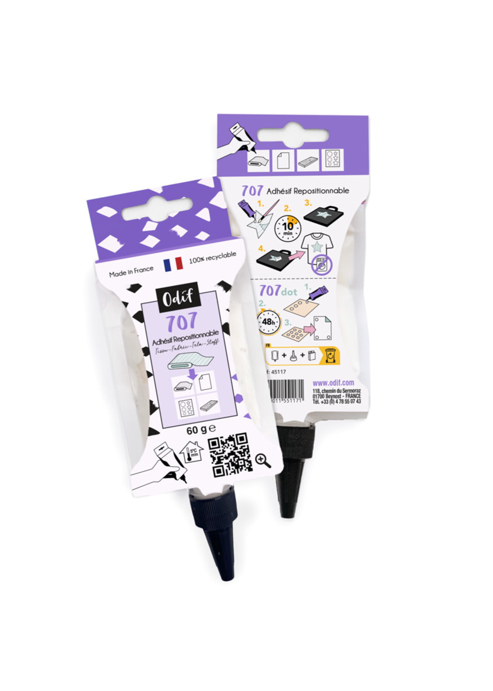 Odif Herpositioneerbare Textiellijm - 707 - 60 gr.